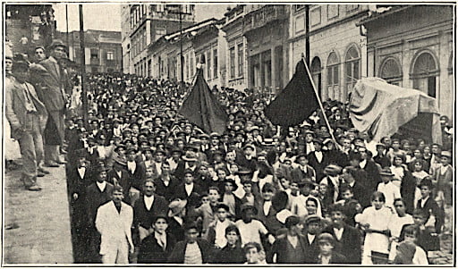 Passeata na Ladeira do Carmo, na greve geral de 1917