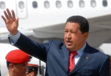 Chegada de Hugo Chávez a Porto Alegre, em janeiro de 2005