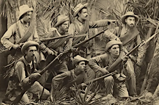 Guerra de Cuba, soldados espanhóis, 1895